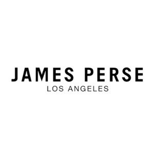 JAMES PERSE | 1 / S | Crepe Tunic Swing Henley Long Sleeve Shift Dress Black